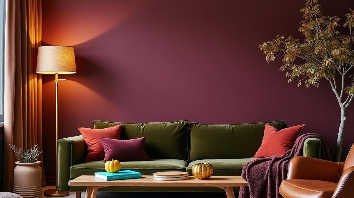 entdecken sie die 4 angesagten herbstfarbtöne, die ihr wohnzimmer modern und stilvoll gestalten – vergessen sie langweiliges beige und weiß!