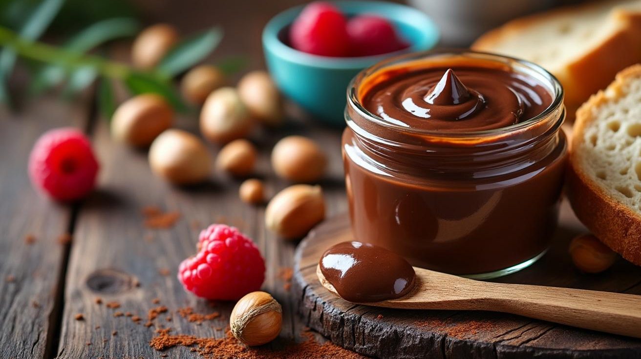entdecken sie eine köstliche alternative zu handelsüblichen brotaufstrichen: mit diesem hausgemachten haselnuss-schokoladen-aufstrich wird jeder nachmittagssnack zum genussmoment. einfach, natürlich und voller geschmack!