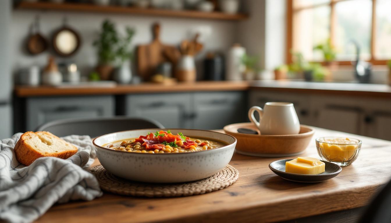 „Ein günstiger und tröstlicher Genuss“: diese Linsensuppe mit Speck sättigt und wärmt für weniger als 2 Euro pro Person